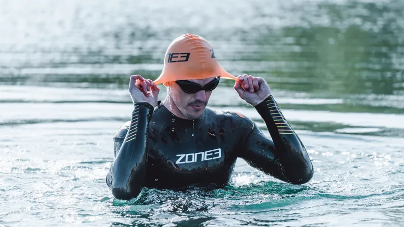 Zone3 Men's Thermal Aspect Breaststroke Wetsuit in Black/Orange/Yellow-6